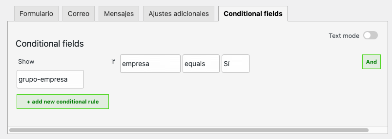 Condicional - Contact Form 7