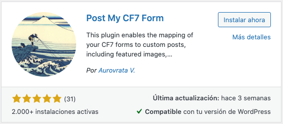 Crear post - Contact Form 7